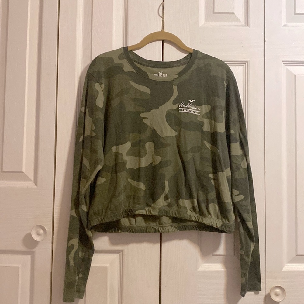Green Camouflage Hollister crop top